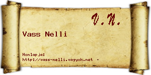 Vass Nelli névjegykártya